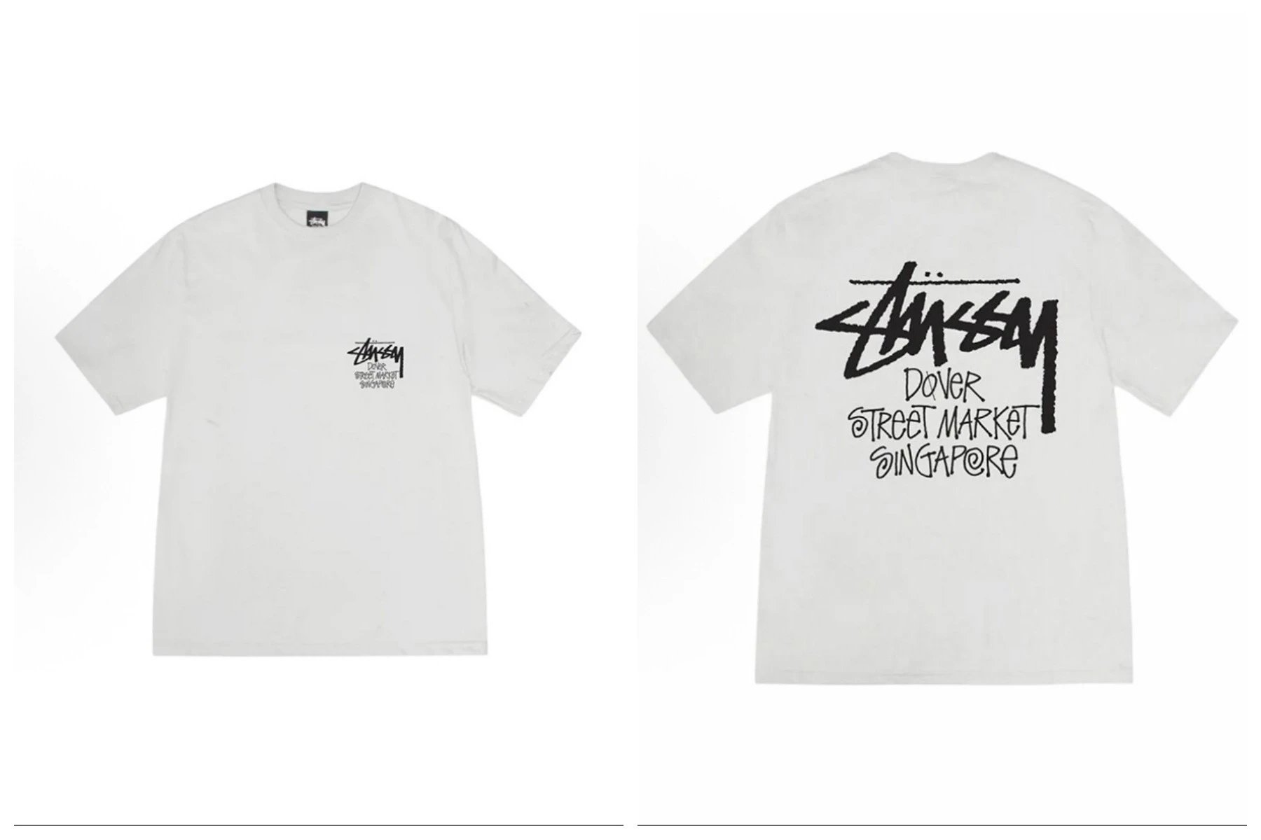 Stussy Dover Street Market Singapore T-Shirt White - 1