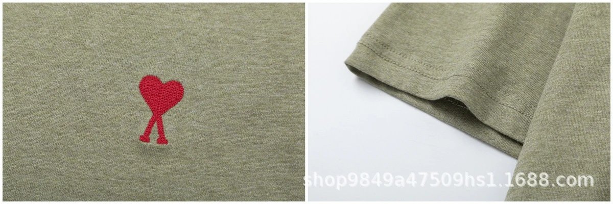 Ami Paris Minimalist Logo T-Shirt Yellow - 34