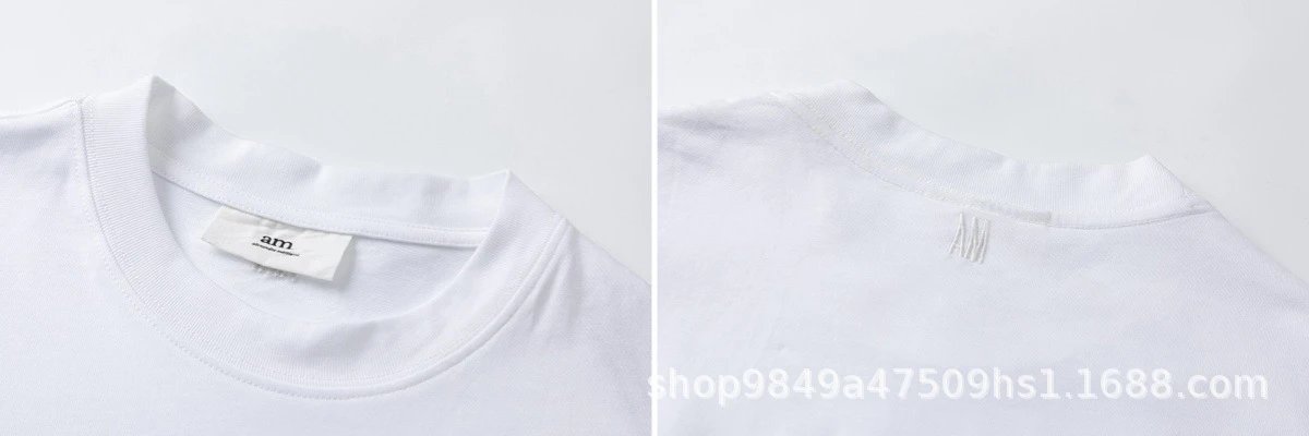 Ami Paris Minimalist Logo T-Shirt Yellow - 9