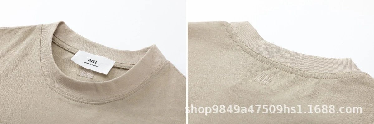 Ami Paris Minimalist Logo T-Shirt Yellow - 17