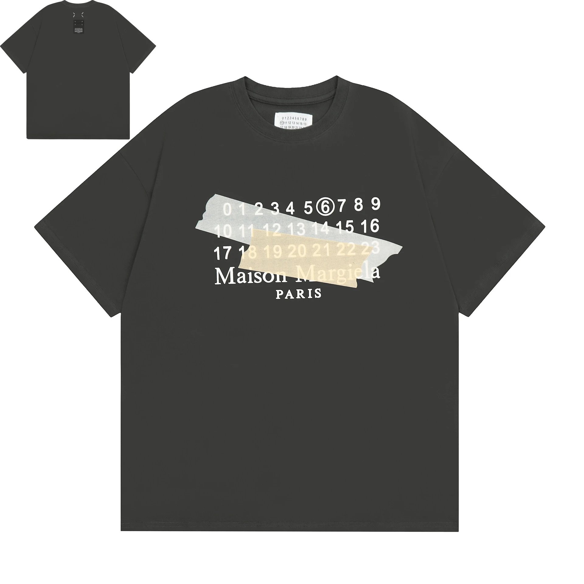 Maison Margiela T-Shirts Number Logo Graphic — M861 gray