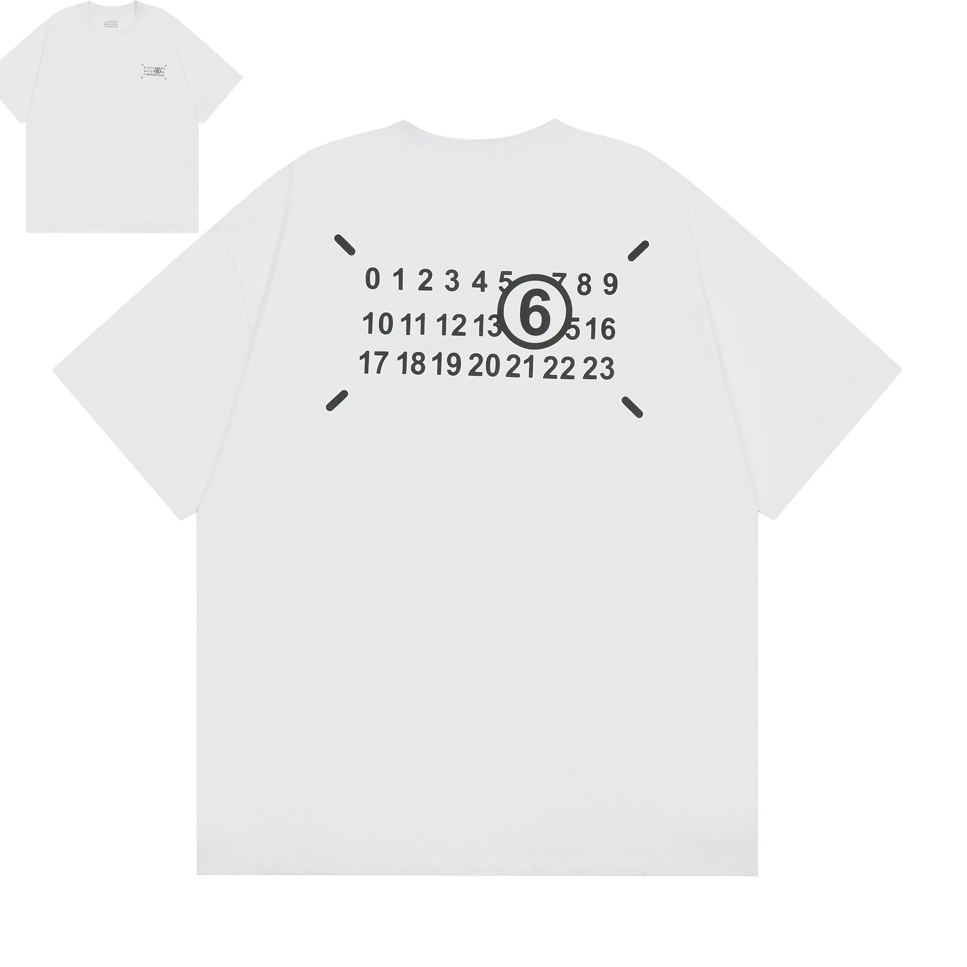 Maison Margiela T-Shirts Number Logo Graphic — M855 white