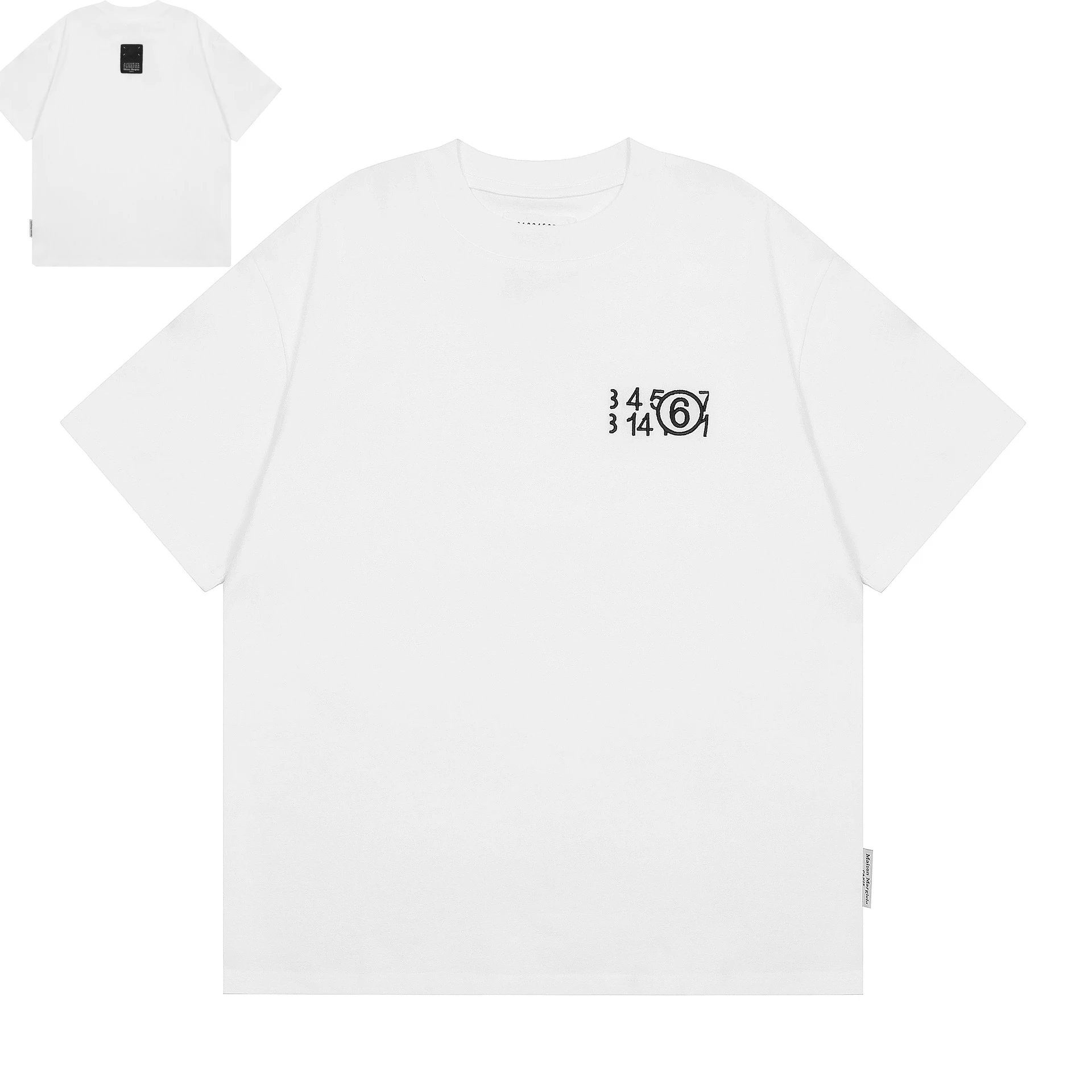 Maison Margiela T-Shirts Number Logo Graphic — M108 white