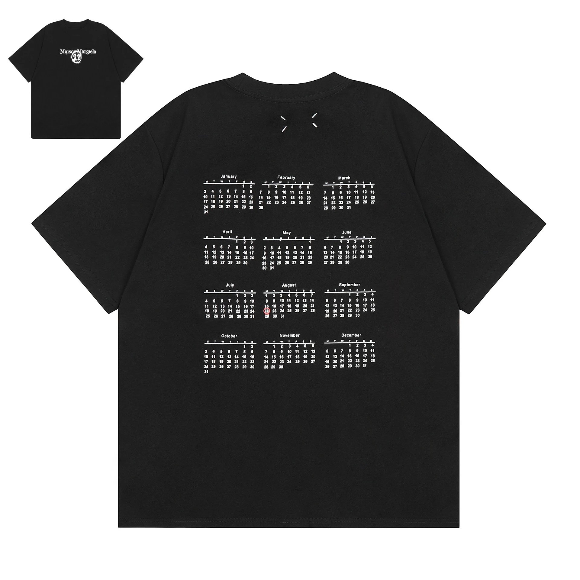 Maison Margiela T-Shirts Number Logo Graphic — M835 Black