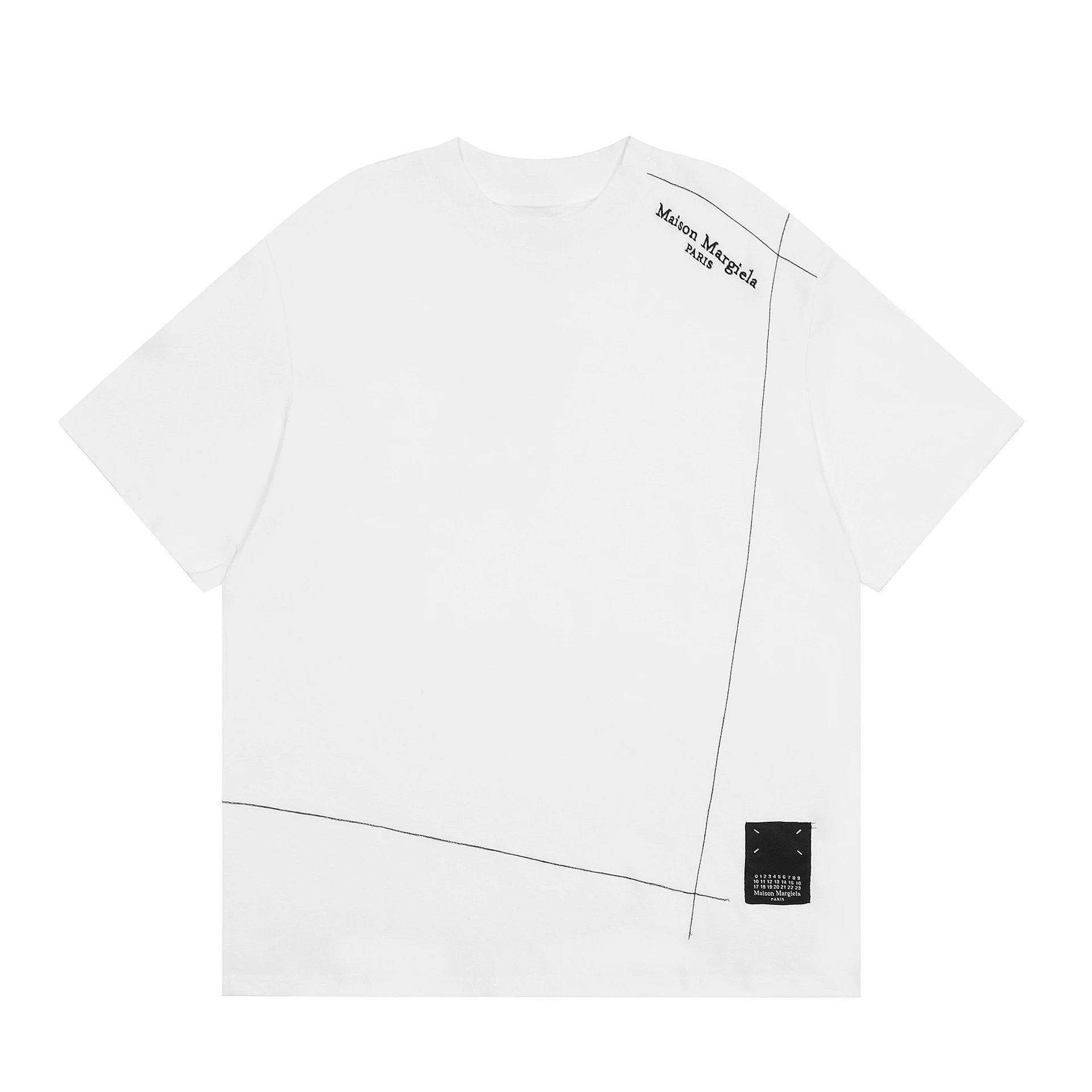 Maison Margiela T-Shirts Number Logo Graphic — M113 white