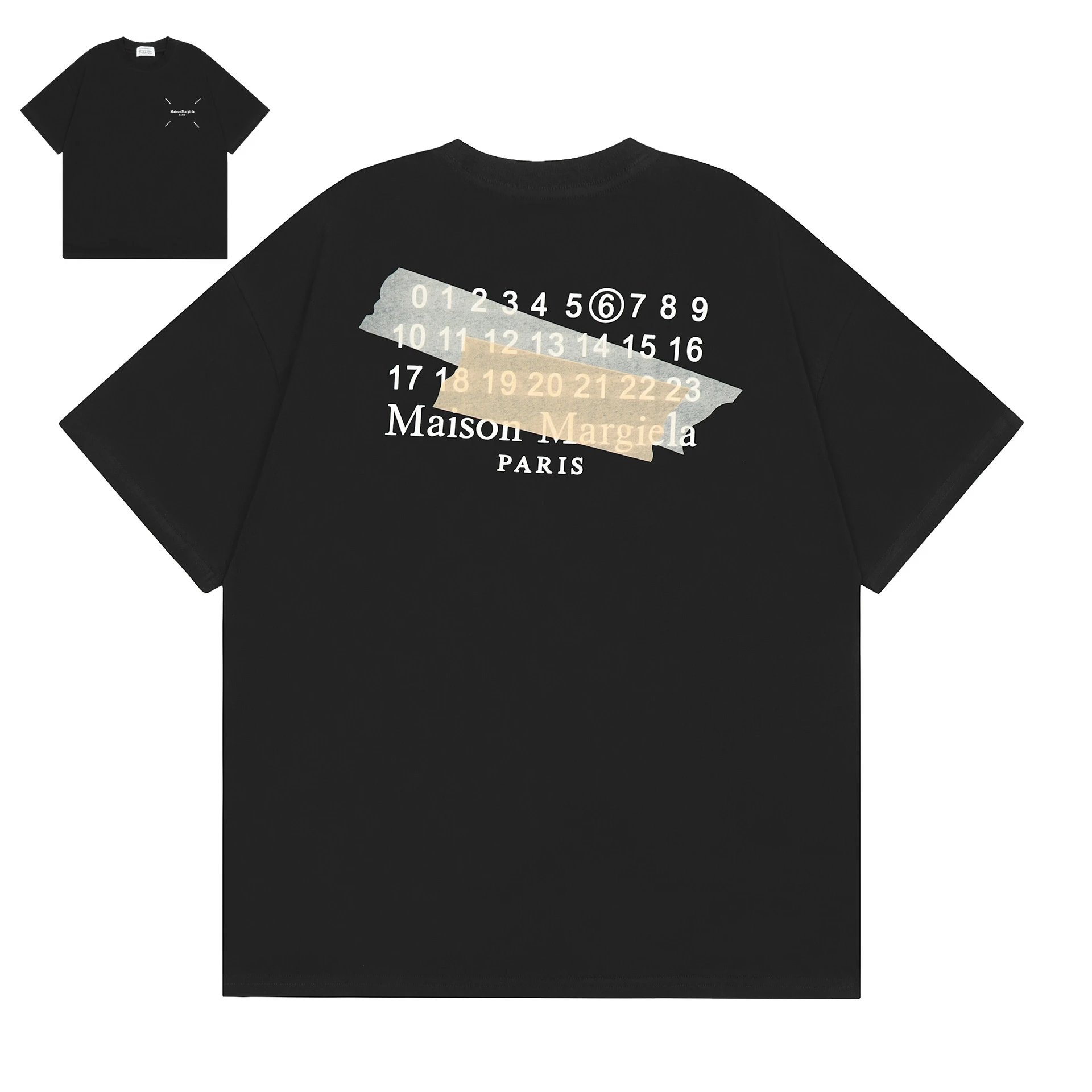 Maison Margiela T-Shirts Number Logo Graphic — M869 black