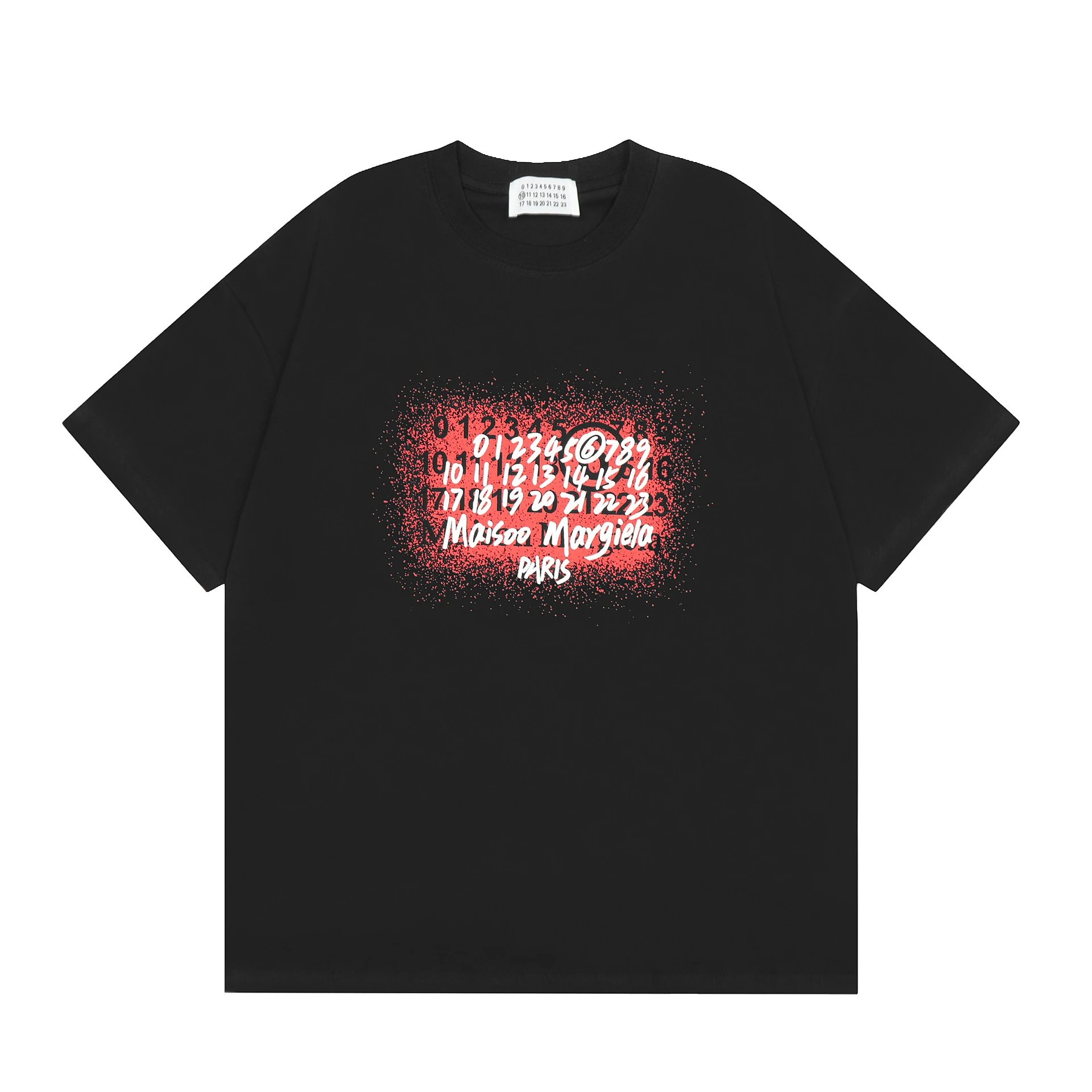 Maison Margiela T-Shirts Number Logo Graphic — M865 black