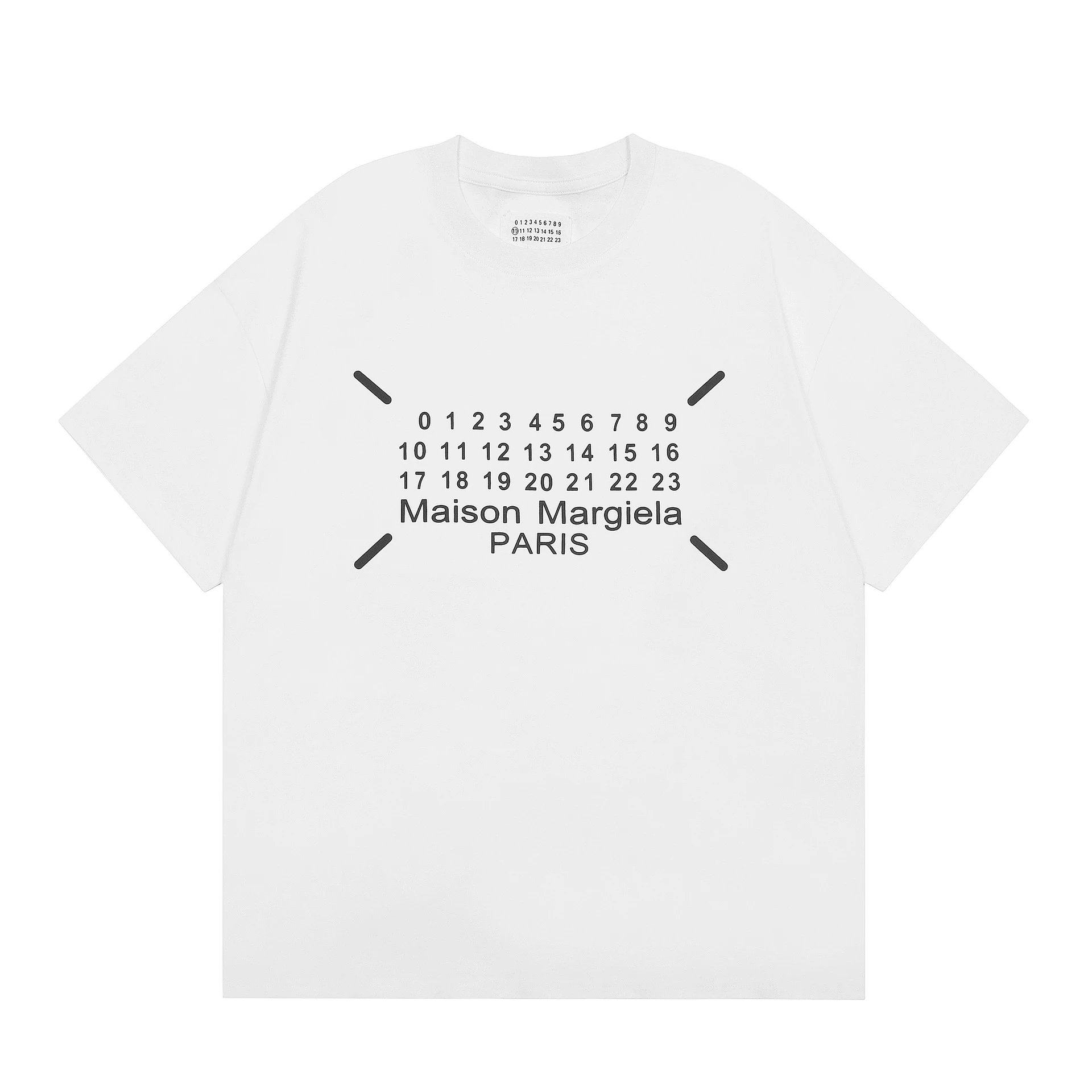 Maison Margiela T-Shirts Number Logo Graphic — M873 white