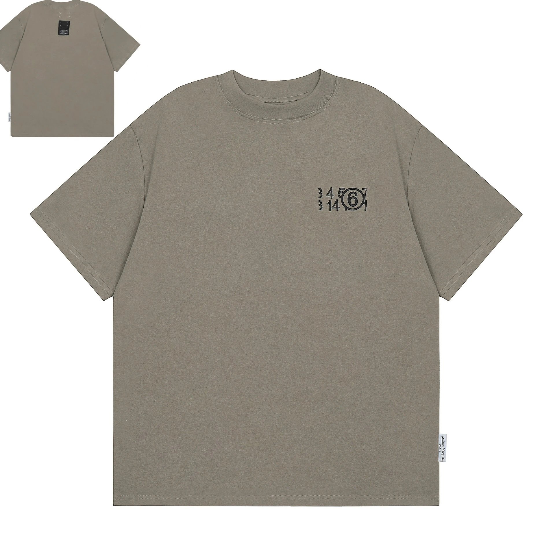 Maison Margiela T-Shirts Number Logo Graphic — M108 gray