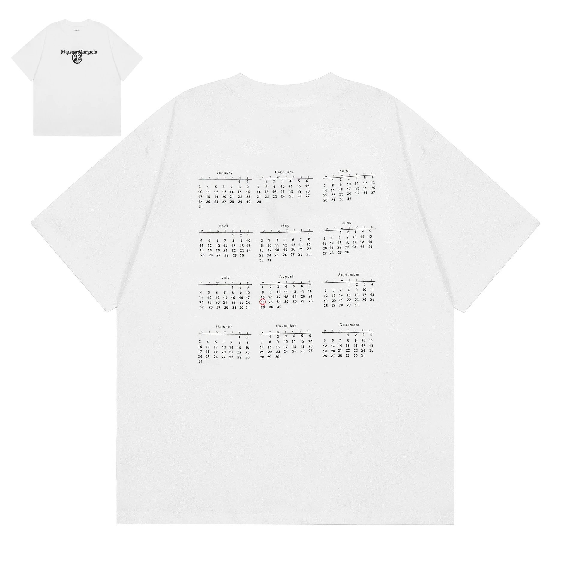 Maison Margiela T-Shirts Number Logo Graphic — M835 white