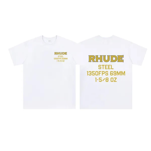 Rhude Steel White T-Shirt - 1