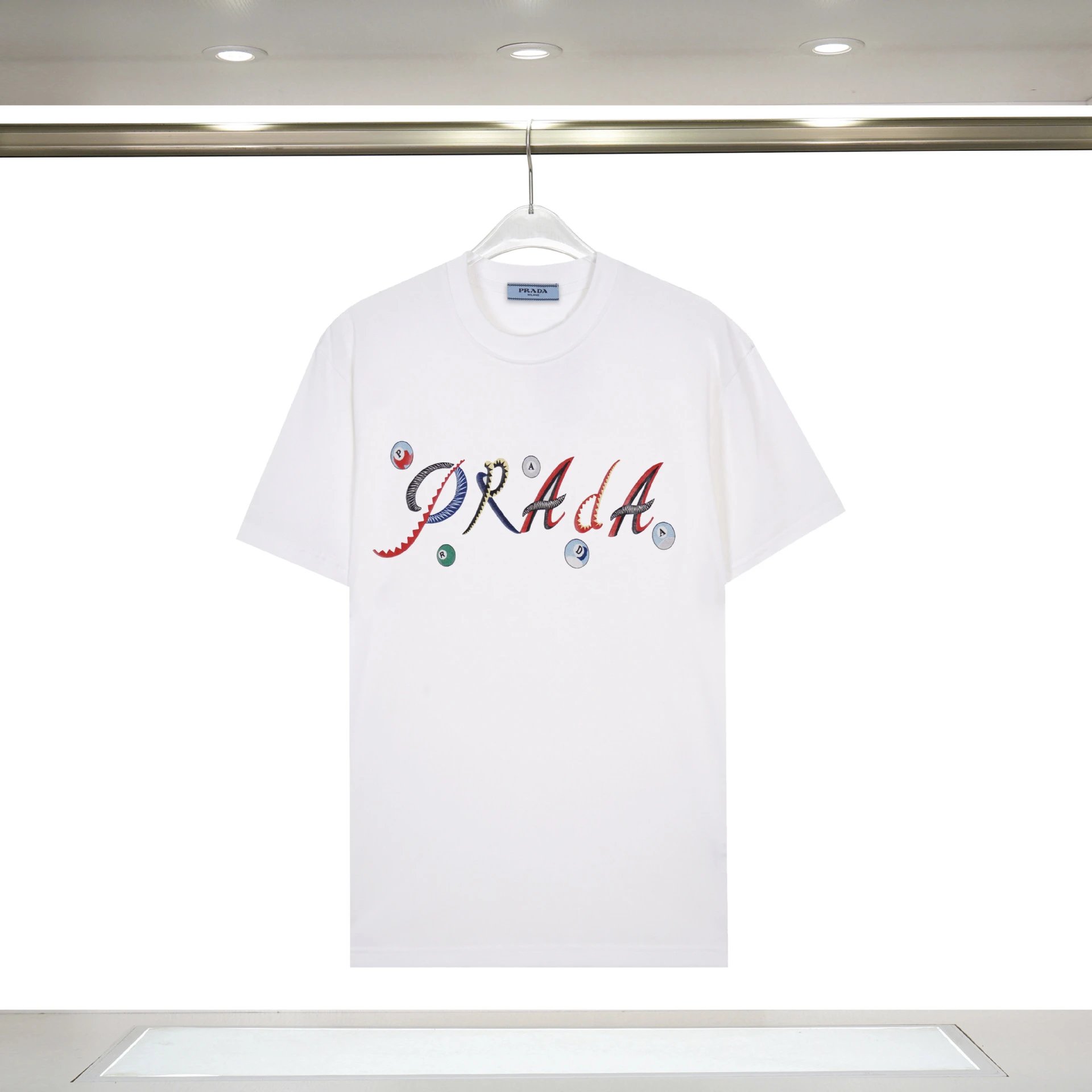 Prada Painted Logo T-Shirt Black/White - 27