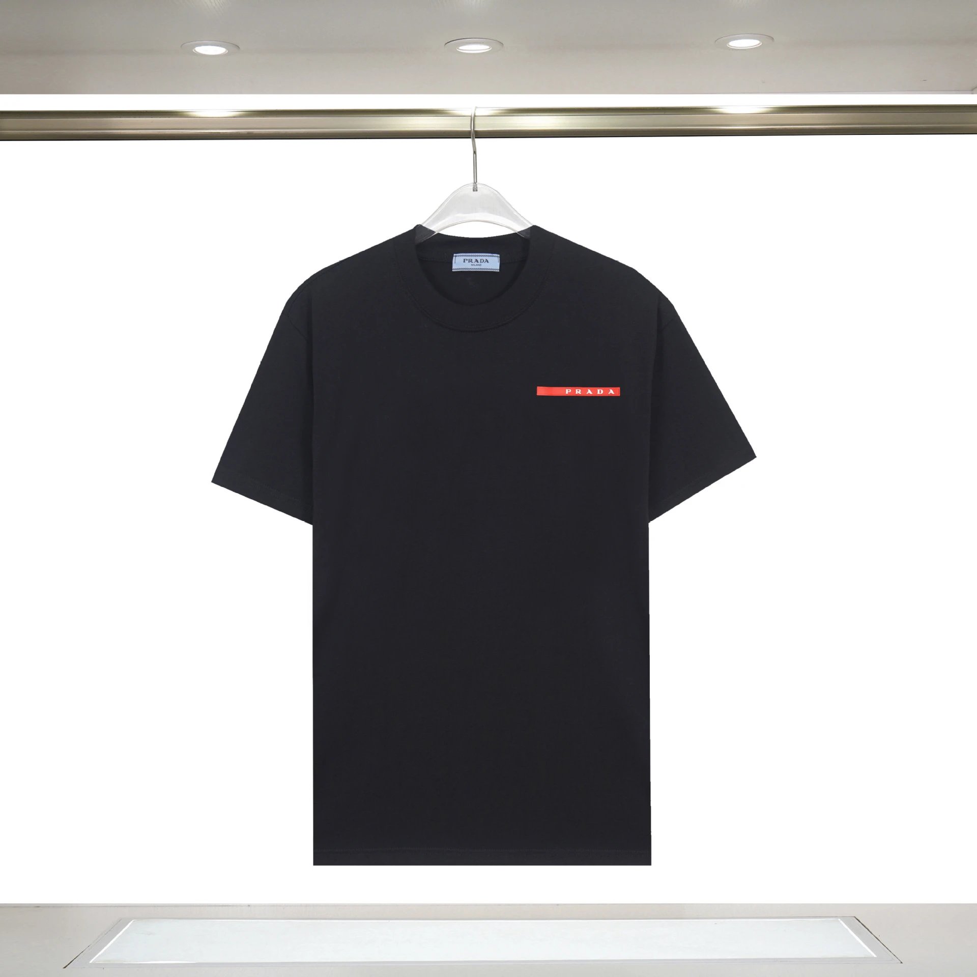 Prada Painted Logo T-Shirt Black/White - 28