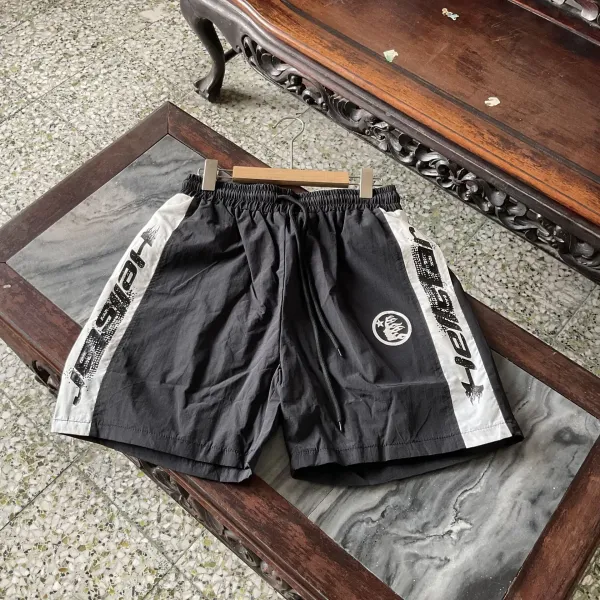 Helser Track Shorts Black/White - 1
