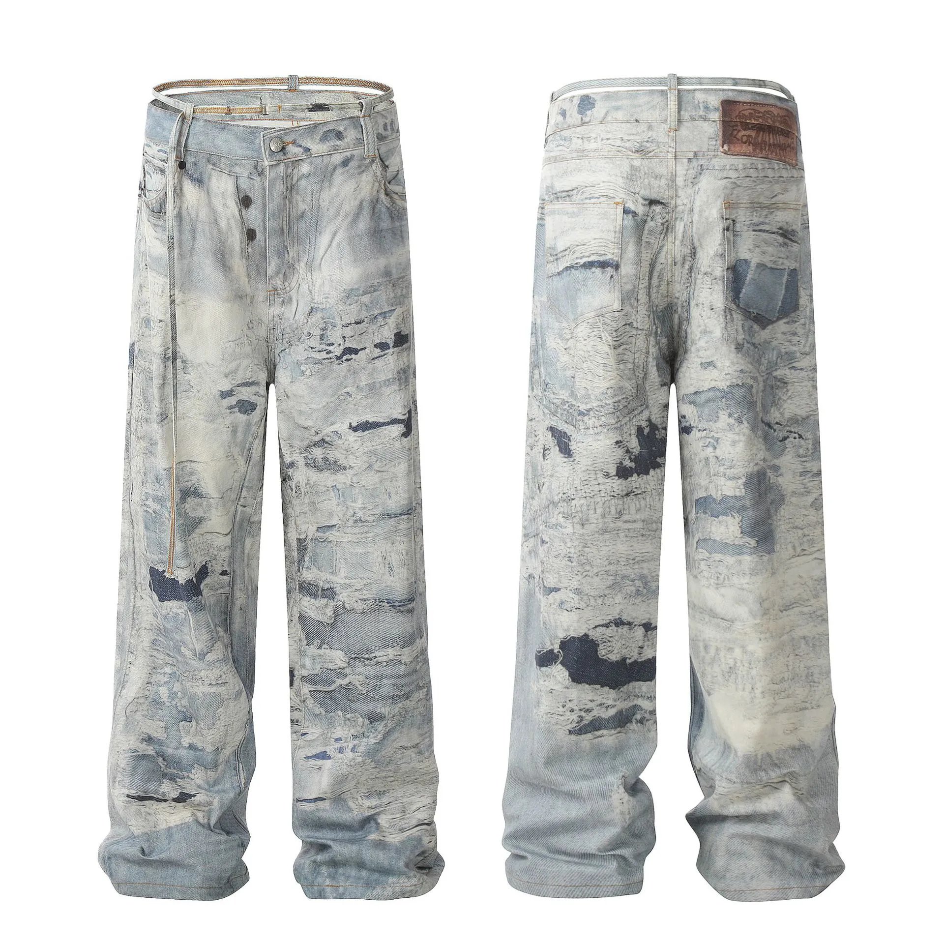 Gallery Dept. Distressed Oversized Jeans Light Wash