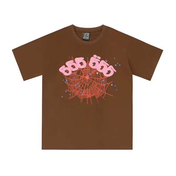 SP5DER Spider Web Graphic Gray T-Shirt - 41