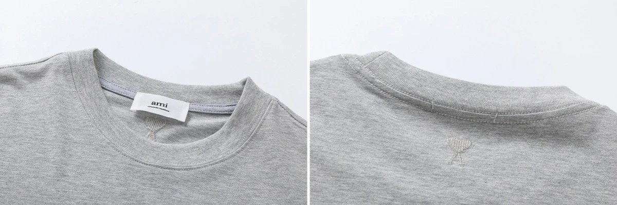 Ami Paris Minimalist Logo T-Shirt Yellow - 21