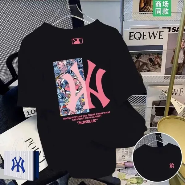MLB x Disney Stitch NY Yankees Graphic T-Shirt Black - 1