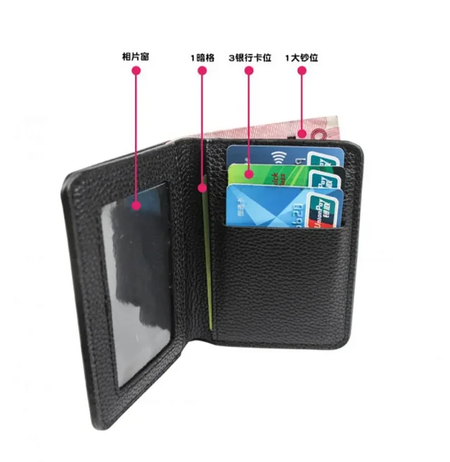 Chrome Hearts Wallets & Card Holders Black Leather Holder with Gothic Cross Hardware product detail image 2