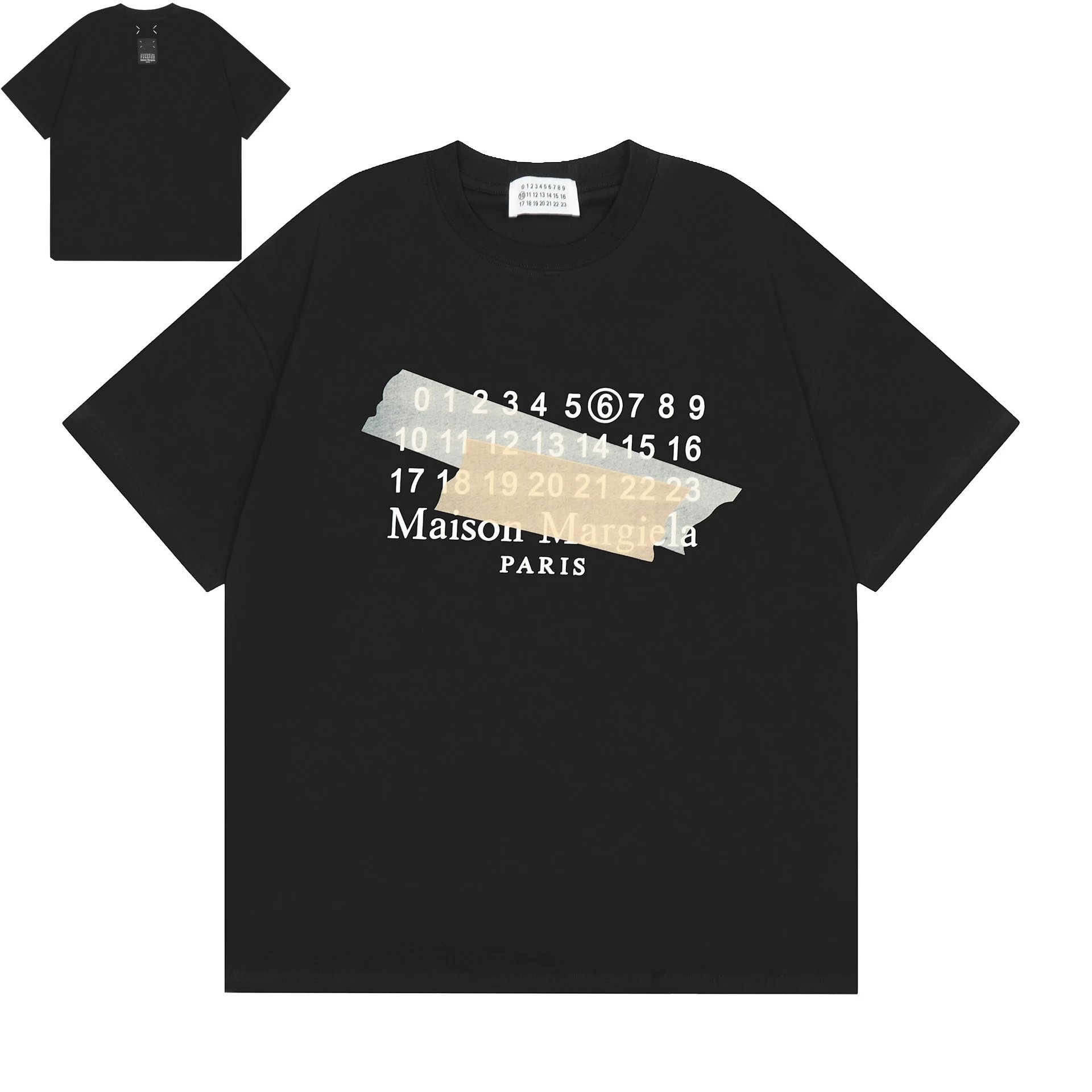 Maison Margiela T-Shirts Number Logo Graphic — M861 black