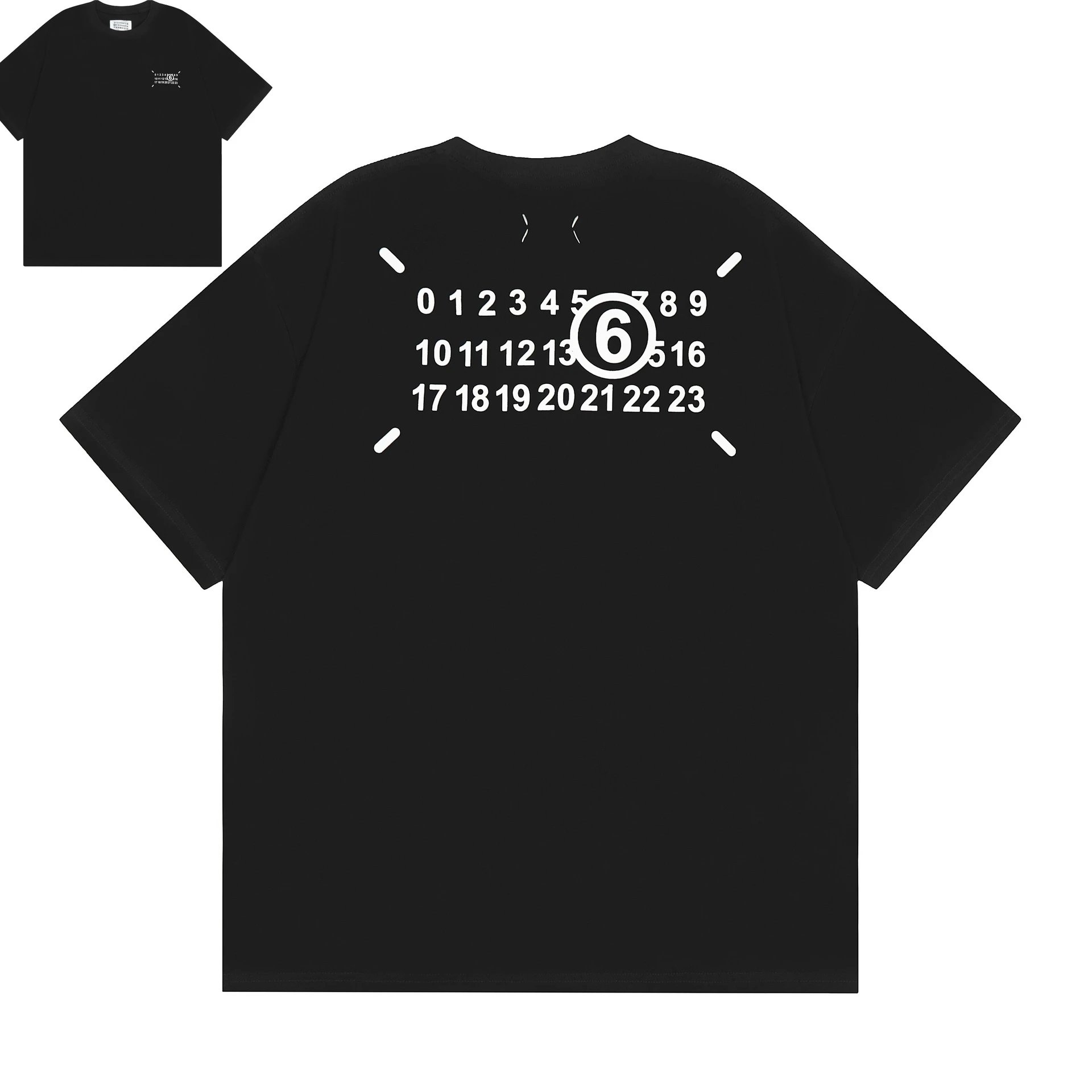 Maison Margiela T-Shirts Number Logo Graphic — M855 black