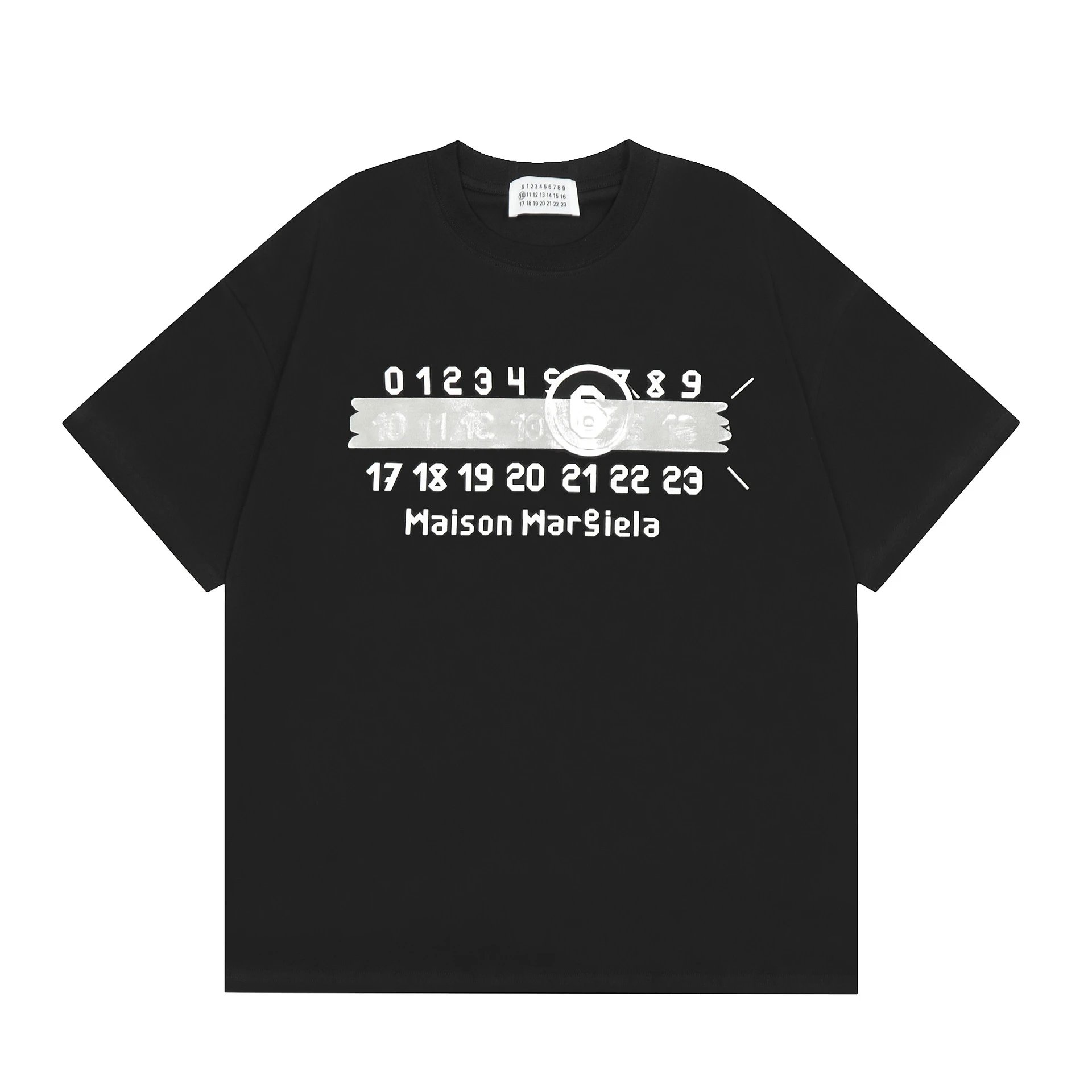 Maison Margiela T-Shirts Number Logo Graphic — M871 black