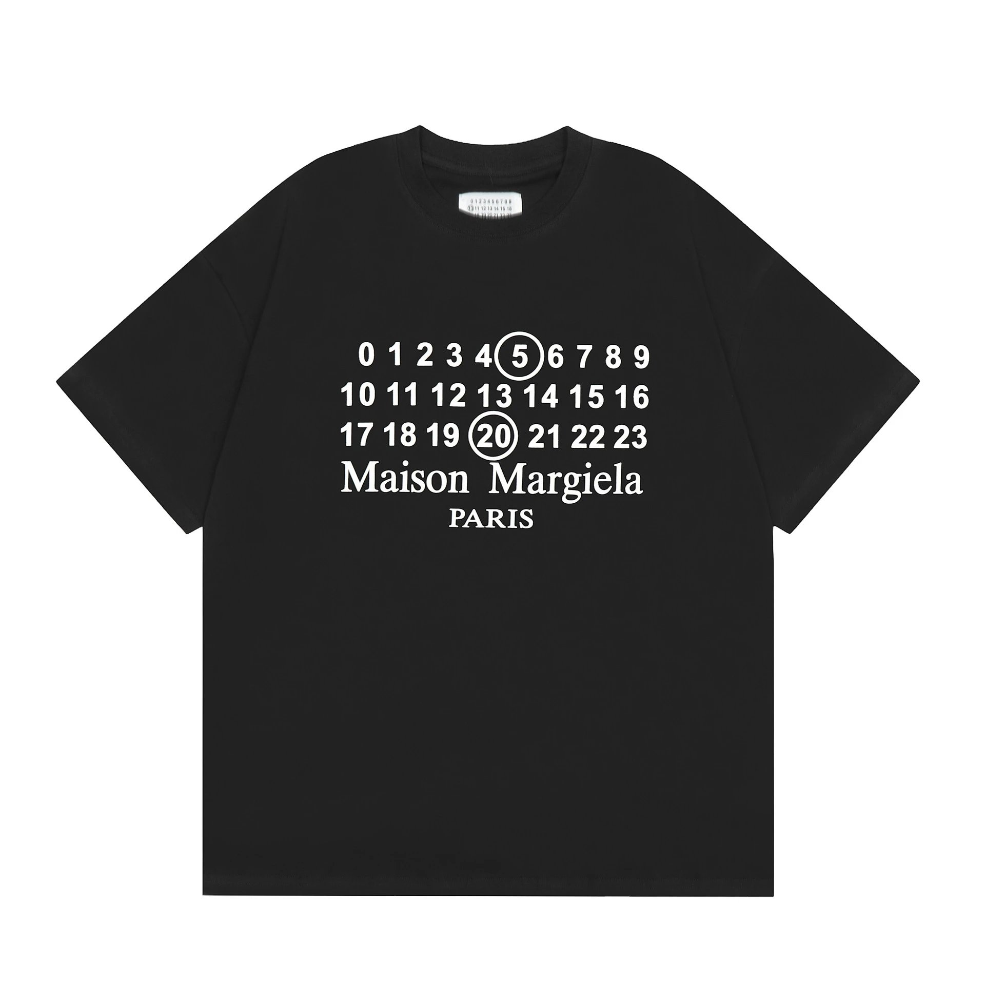 Maison Margiela T-Shirts Number Logo Graphic — M868 black