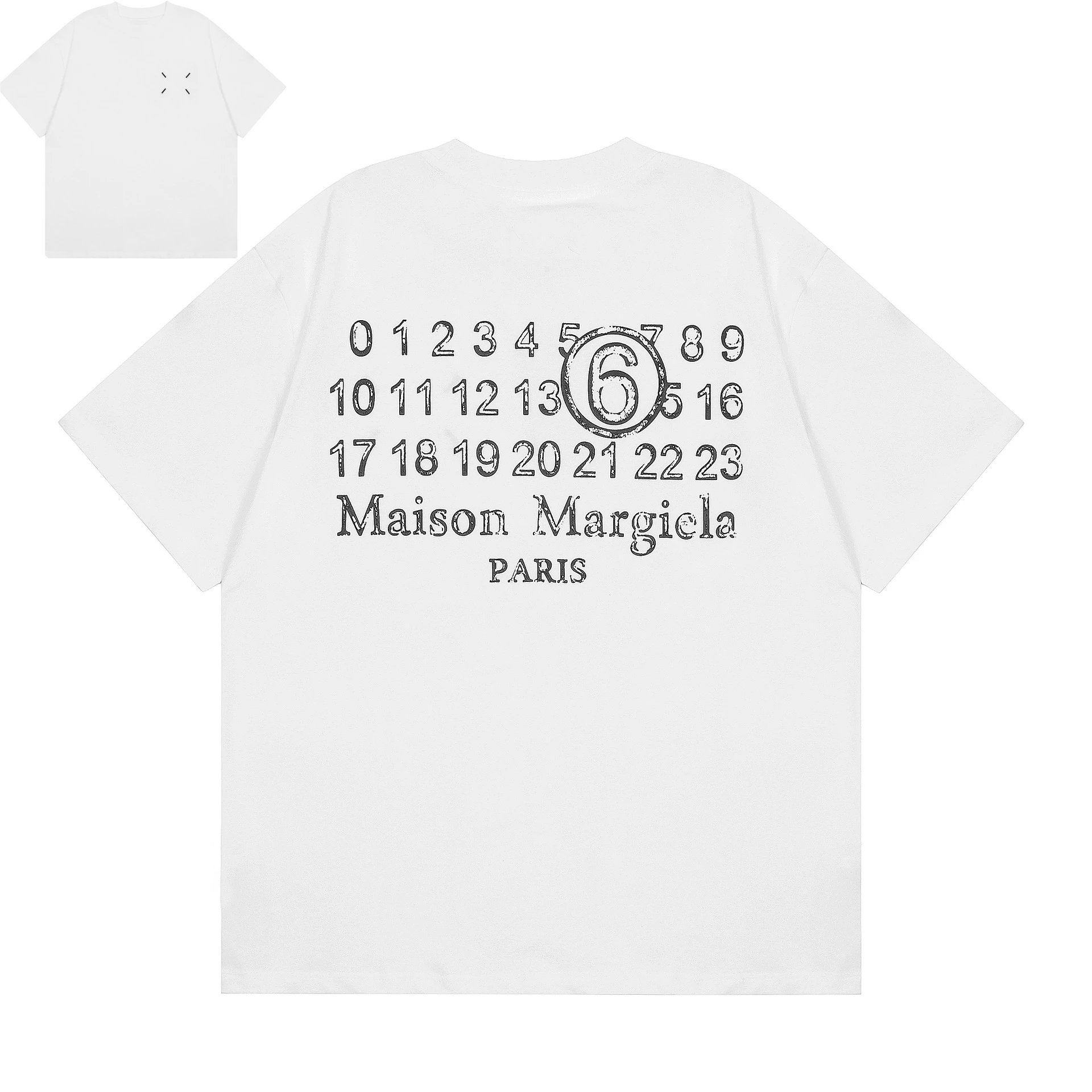 Maison Margiela T-Shirts Number Logo Graphic — M121 white