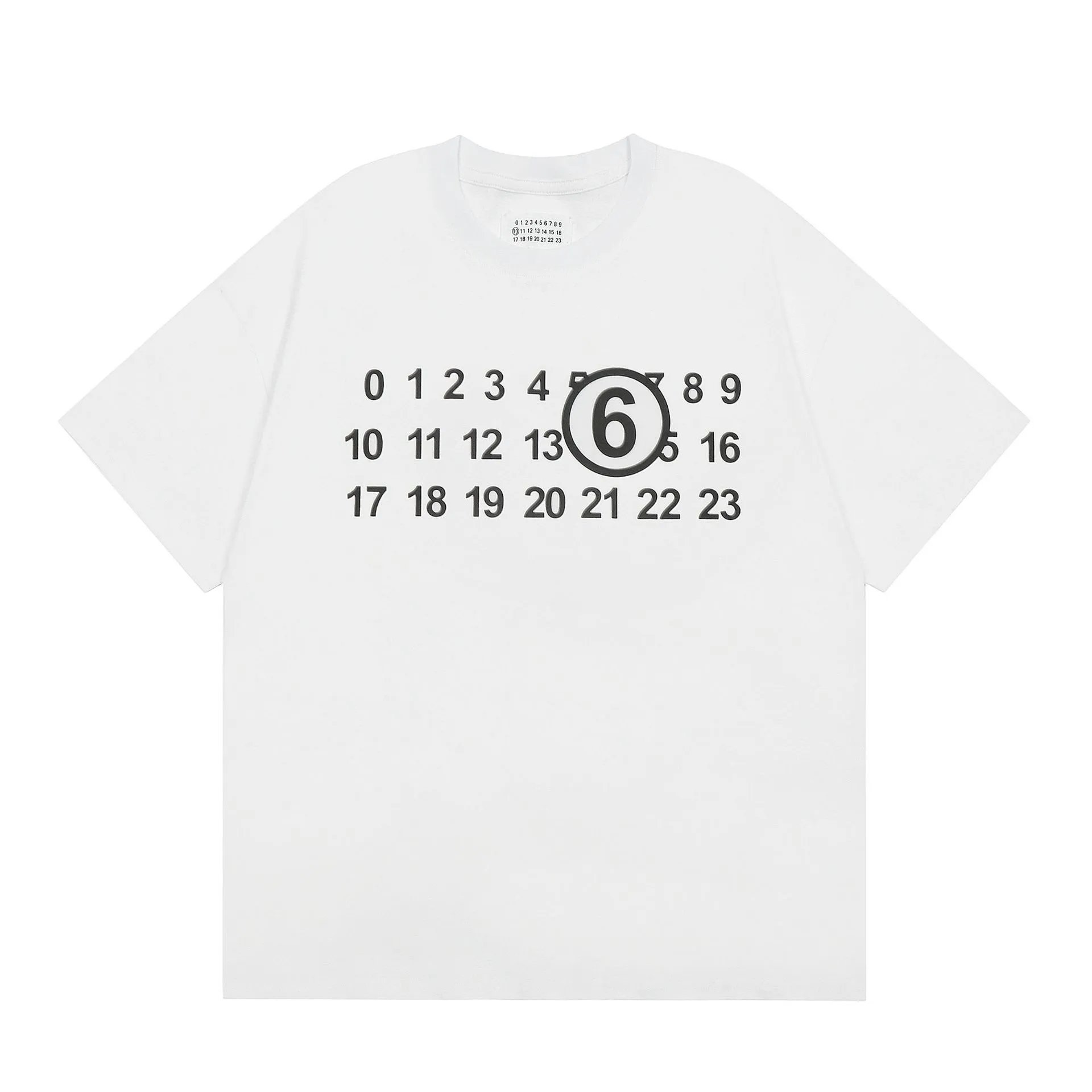 Maison Margiela T-Shirts Number Logo Graphic — M885 white