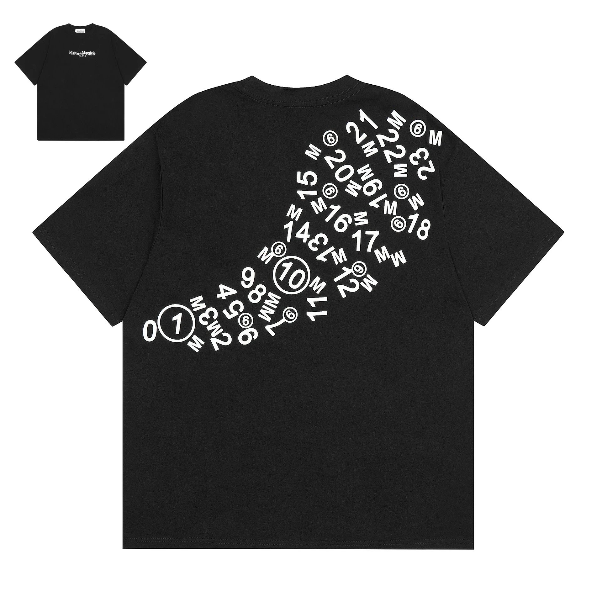 Maison Margiela T-Shirts Number Logo Graphic — M126 black