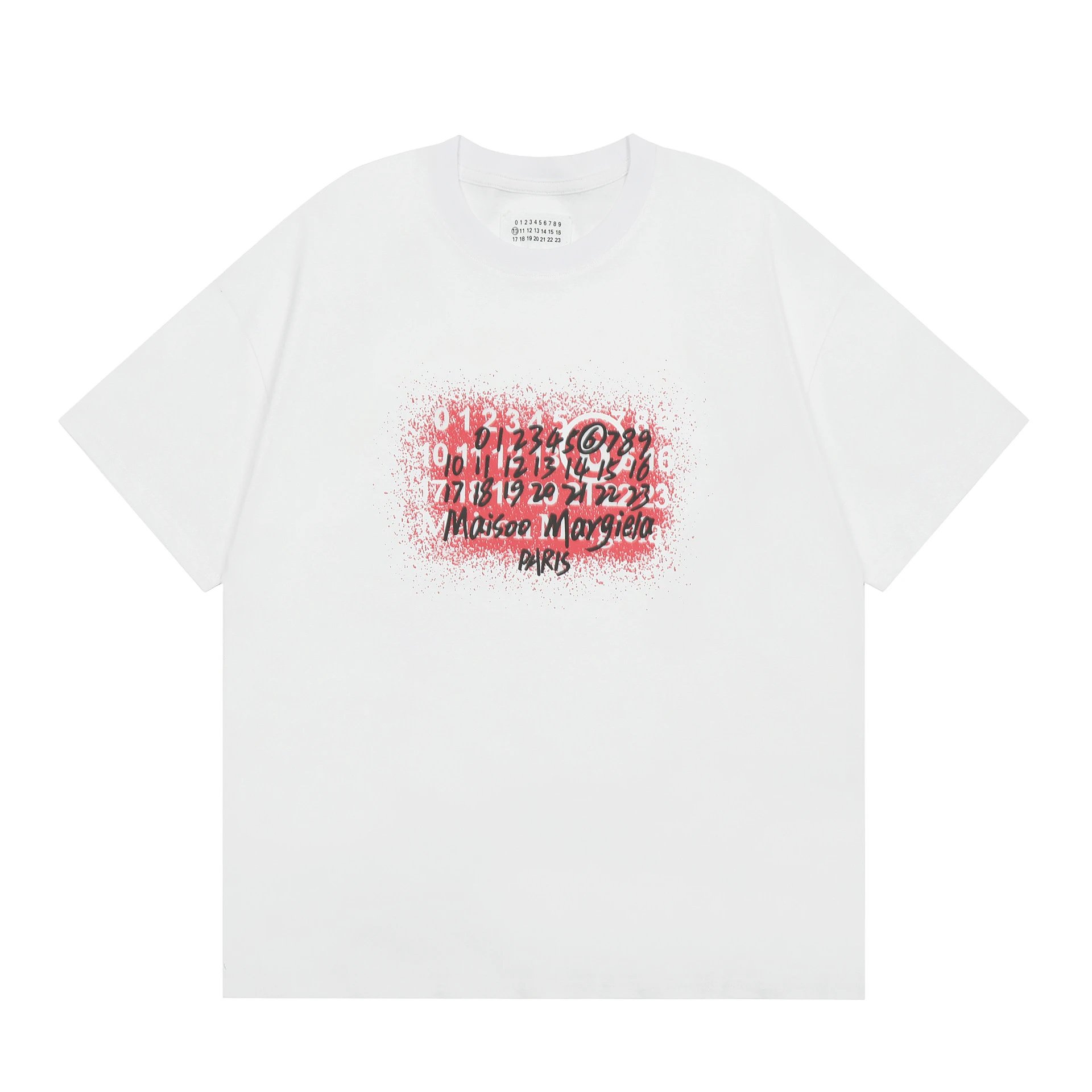 Maison Margiela T-Shirts Number Logo Graphic — M865 white