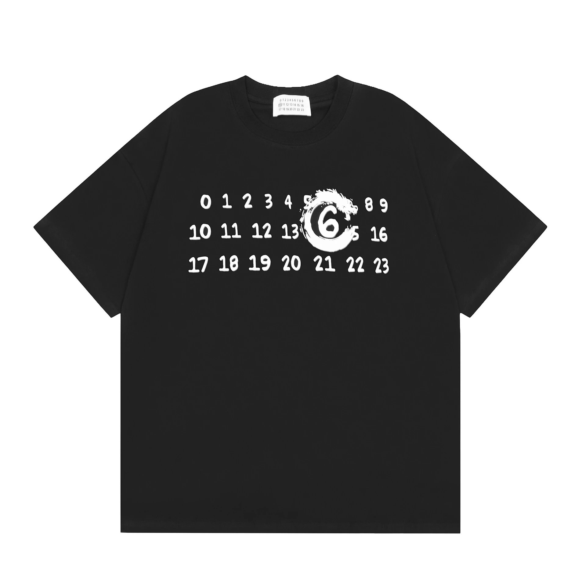 Maison Margiela T-Shirts Number Logo Graphic — M879 black