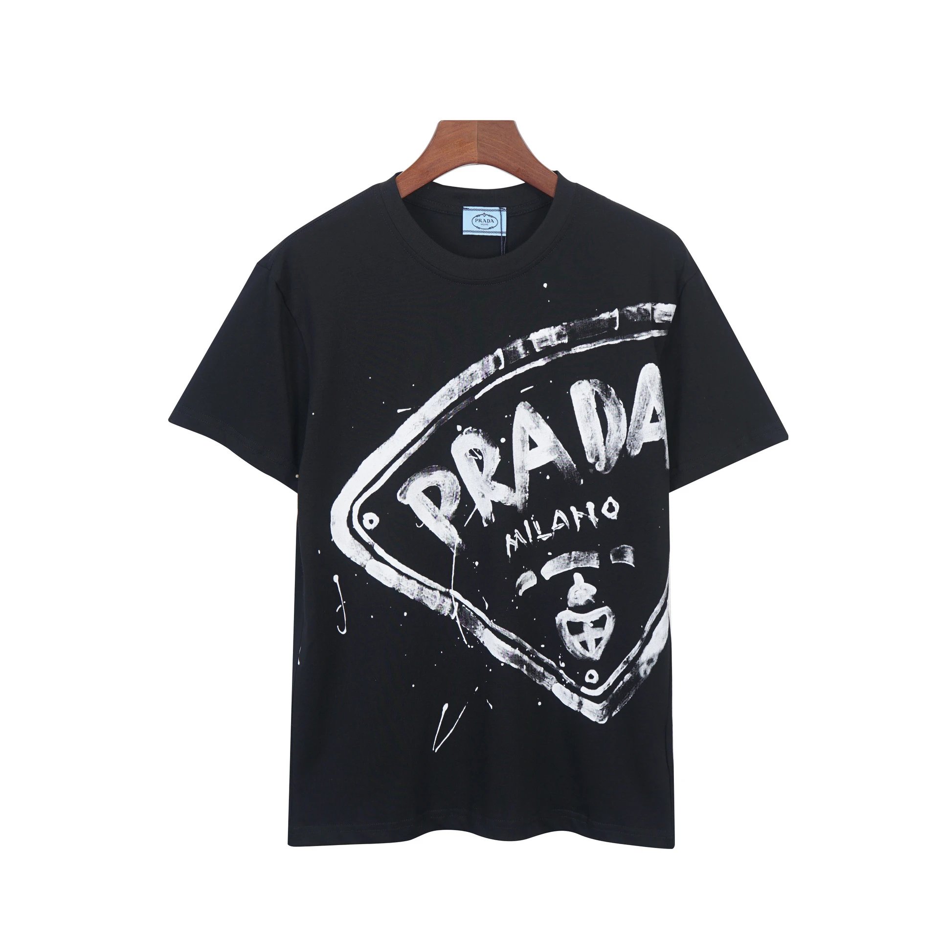 Prada Painted Logo T-Shirt Black/White - 51