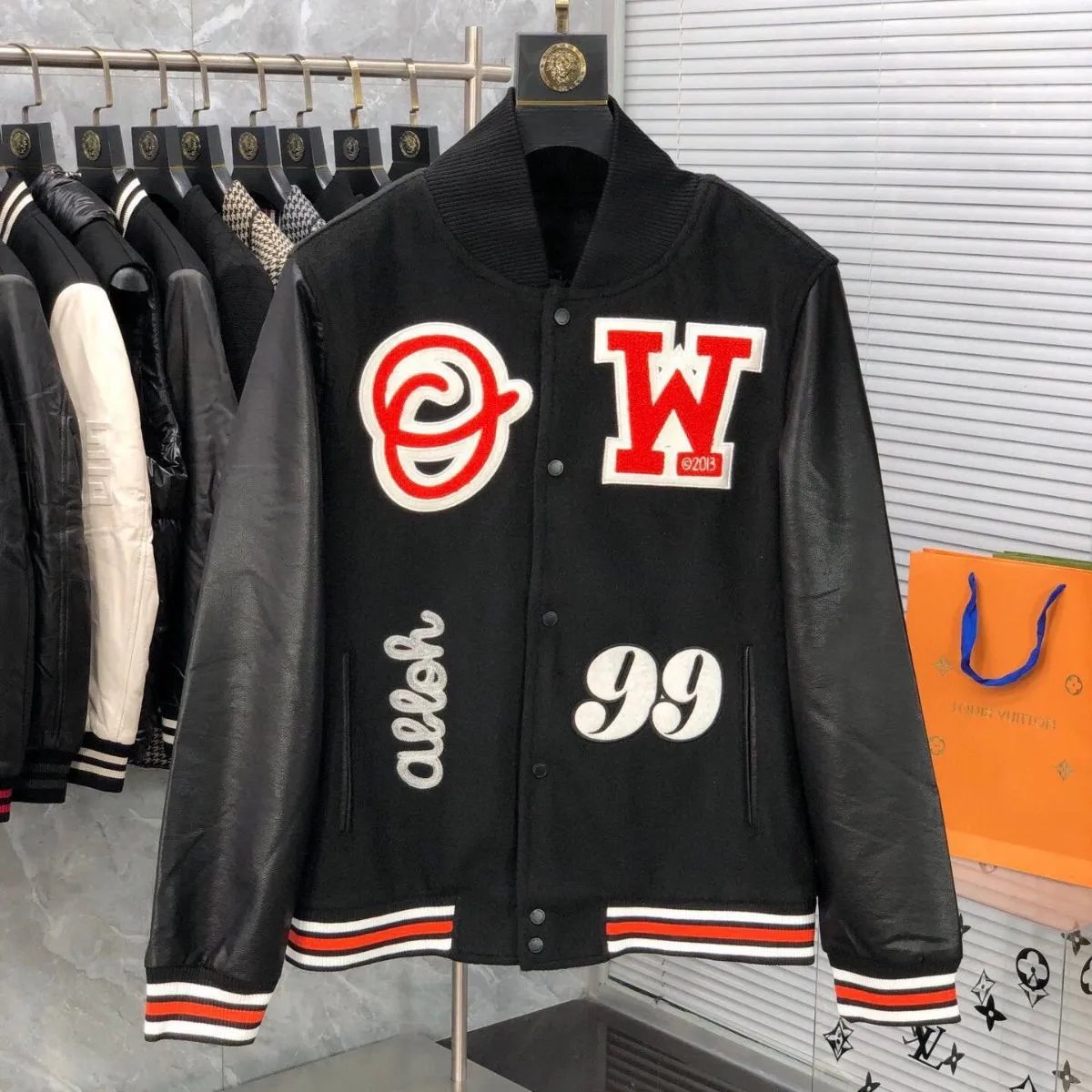 Baseball Jacket Couple Embroidered Patchwork