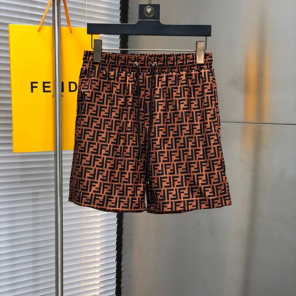 Trendy Beach Shorts Dual F Letter Monster