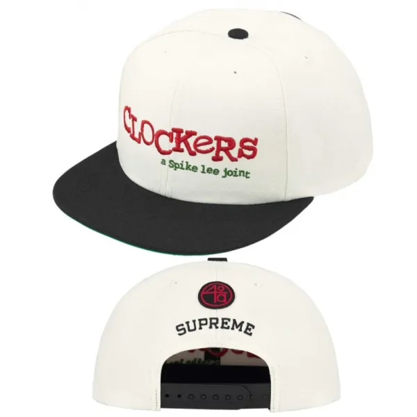 Supreme x Clockers Spike Lee Joint White/Black Baseball Cap - 1