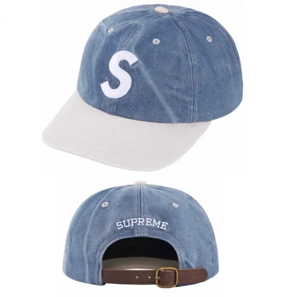 Supreme Denim S-Logo Two-Tone Baseball Cap - 1