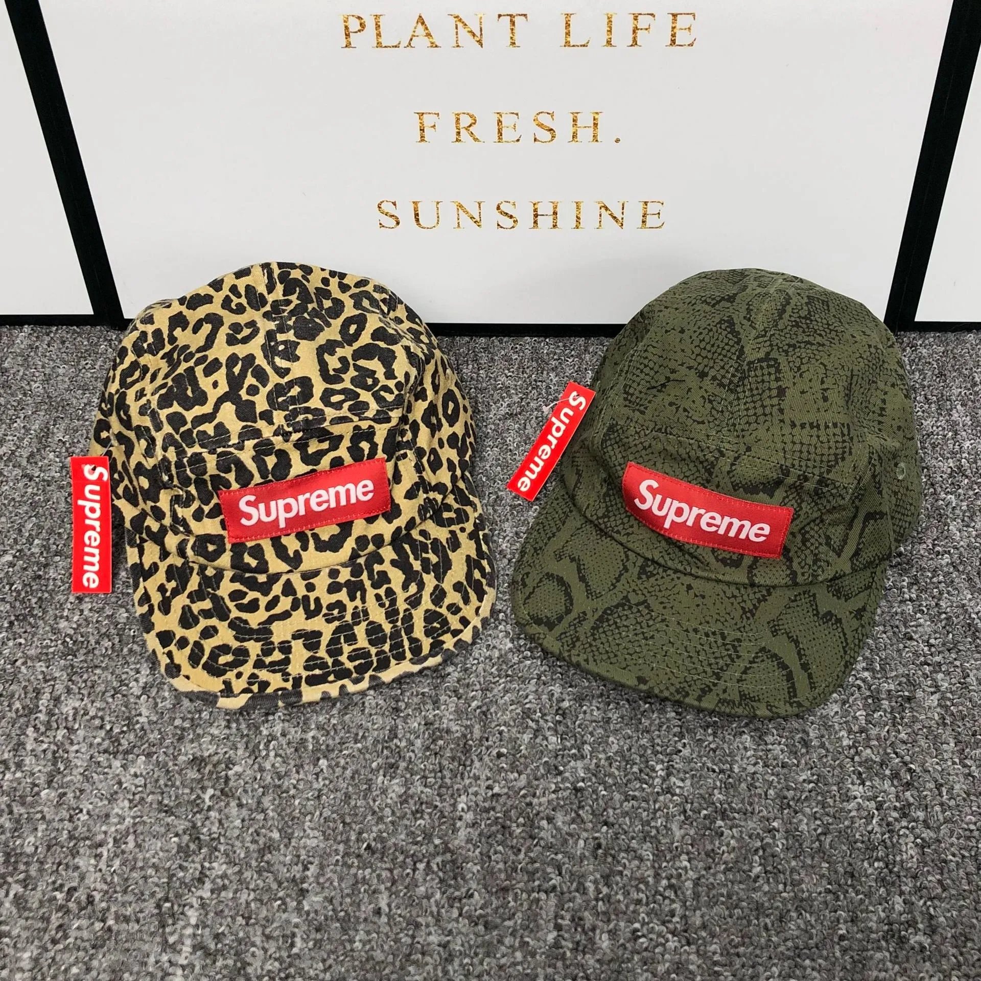 Supreme License Plate Camo Baseball Cap - 9