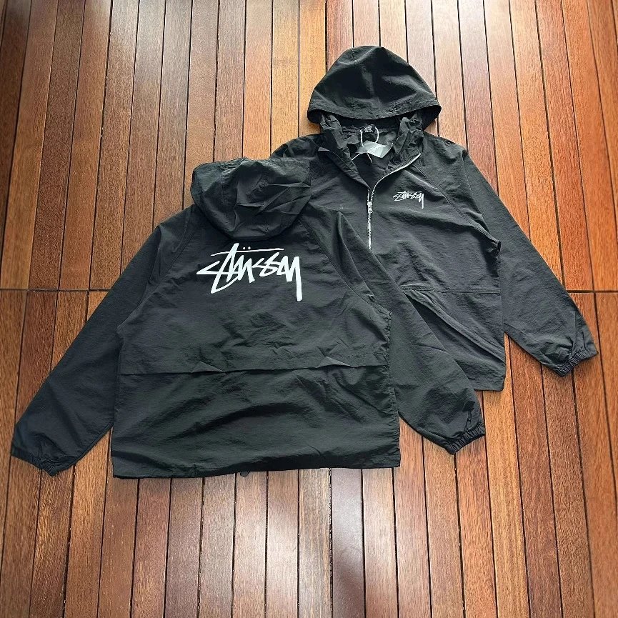 Stussy Back Big Logo Hooded Windbreaker