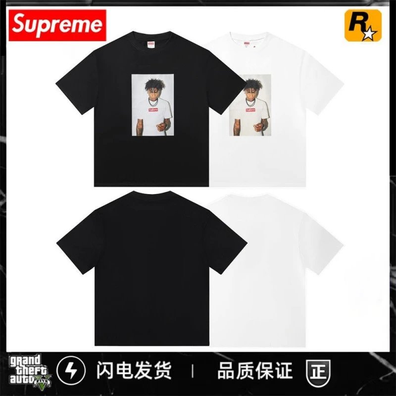Maradona Print Loose Short Sleeve T-Shirt