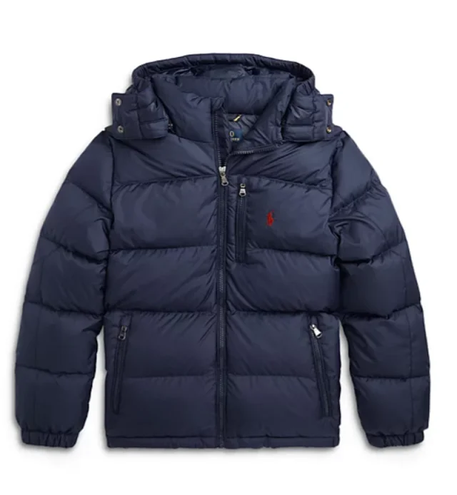 Ralph Lauren Down Jackets Quilted puffer jacket with removable hood product detail image 3