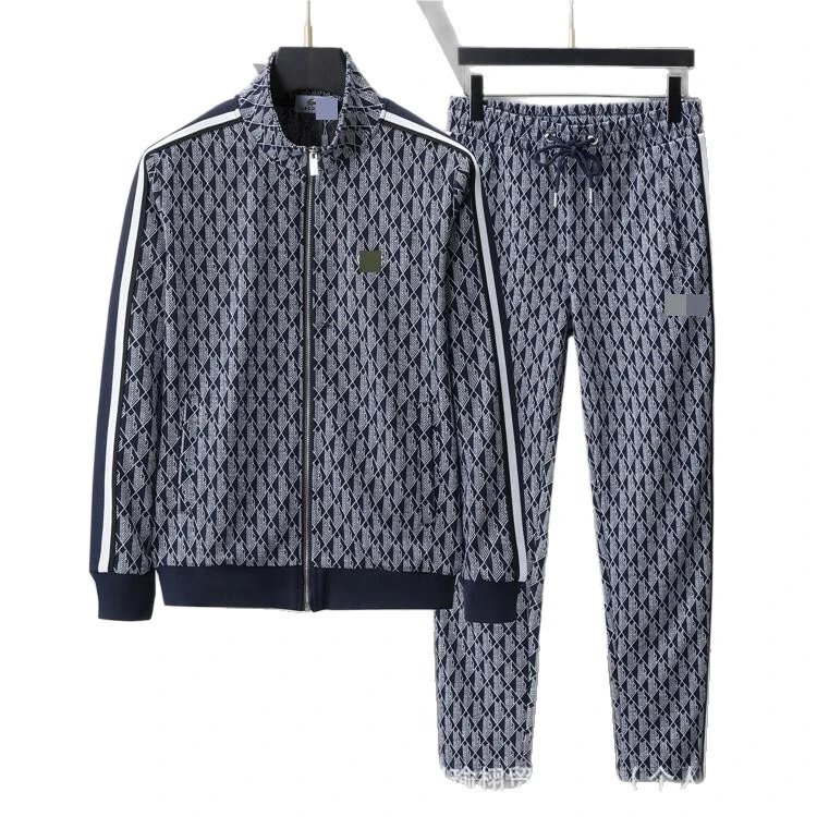 Gucci GG Monogram Track Jacket and Sweatpants Navy Blue Tracksuit - 6