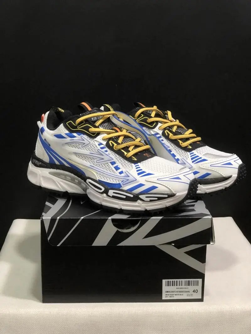 Asics Gel-Kayano 29 White Blue Yellow Running Shoes