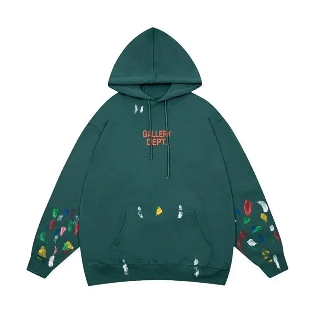 Lanvin Hoodies & Sweatshirts Logo Paint-Splatter Pullover Hoodie product detail image 7