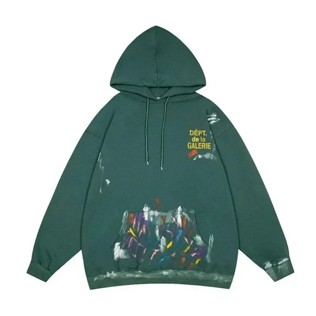 Lanvin Hoodies & Sweatshirts Logo Paint-Splatter Pullover Hoodie product detail image 4