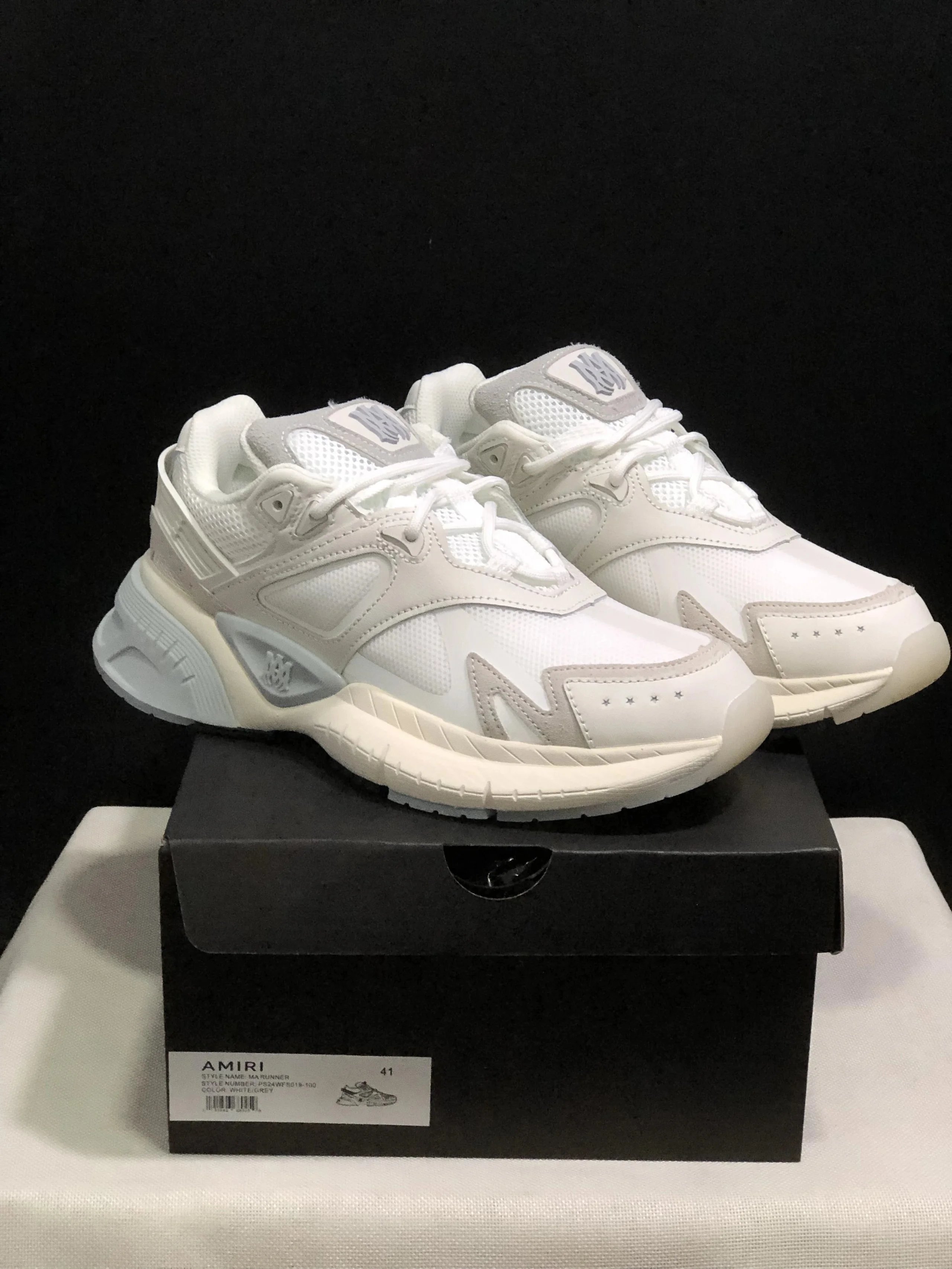 Amiri MA Runner White/Grey Chunky Sneakers