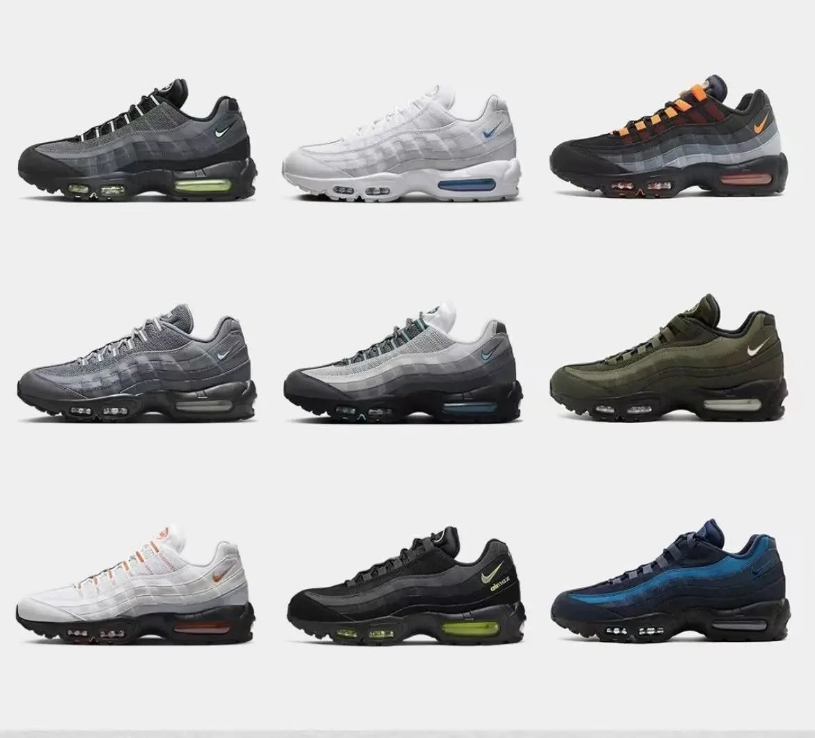 N, K, 9, and 5 shoes