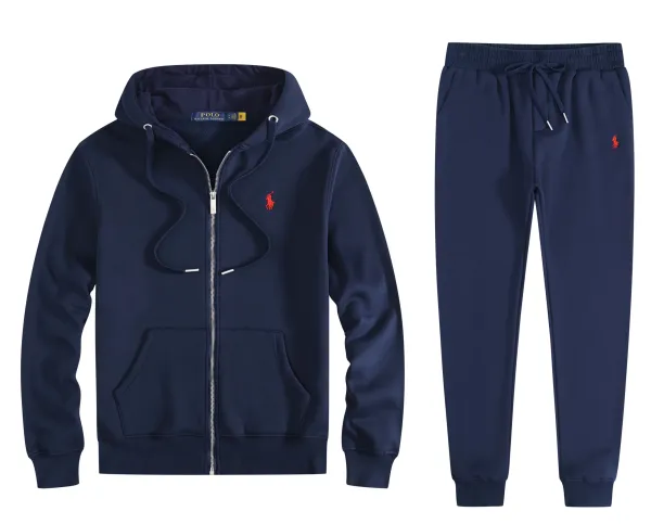 Polo Ralph Lauren Classic Navy Zip-Up Hoodie and Sweatpants Set - 1