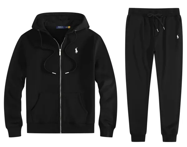 Polo Ralph Lauren Black Classic Hoodie and Jogger Set - 1