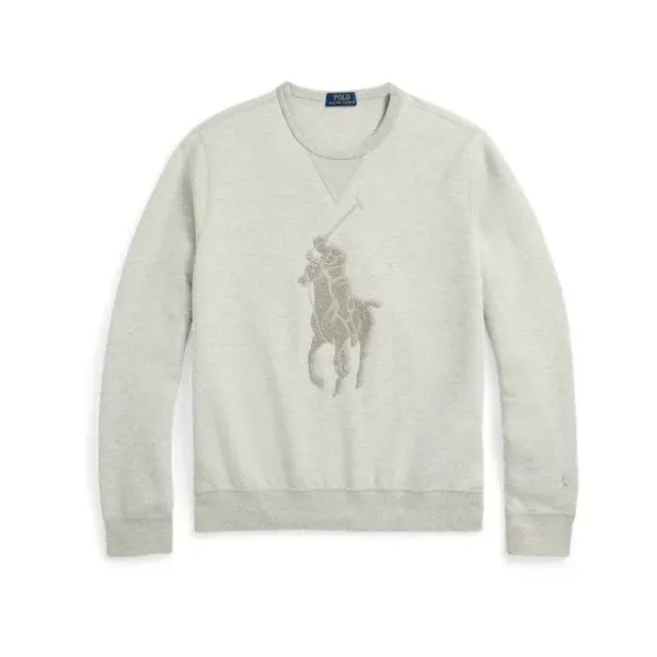 Polo Ralph Lauren Big Pony Crewneck Sweatshirt Light Gray - 1